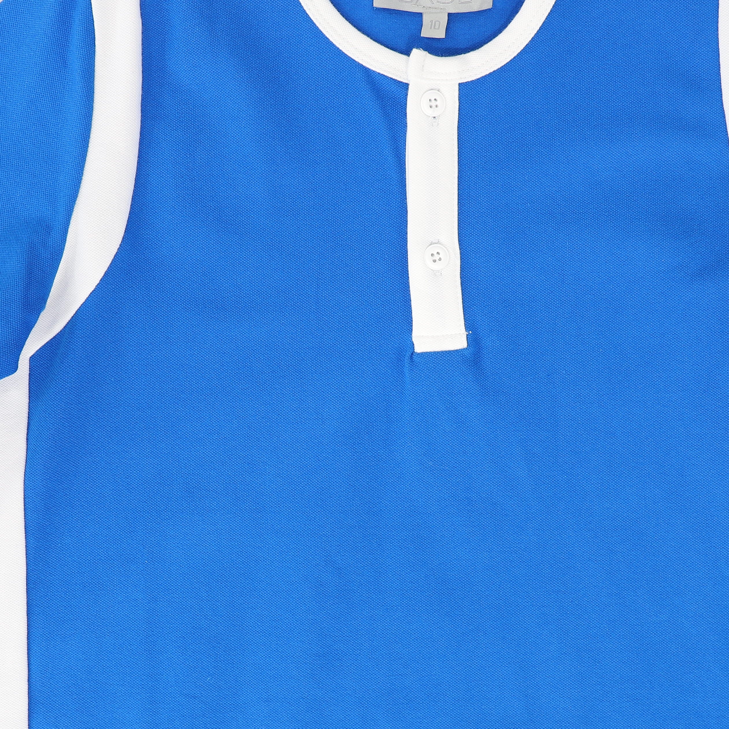 BACE COLLECTION BLUE PIQUE VARSITY SS TEE [FINAL SALE] - Image 3