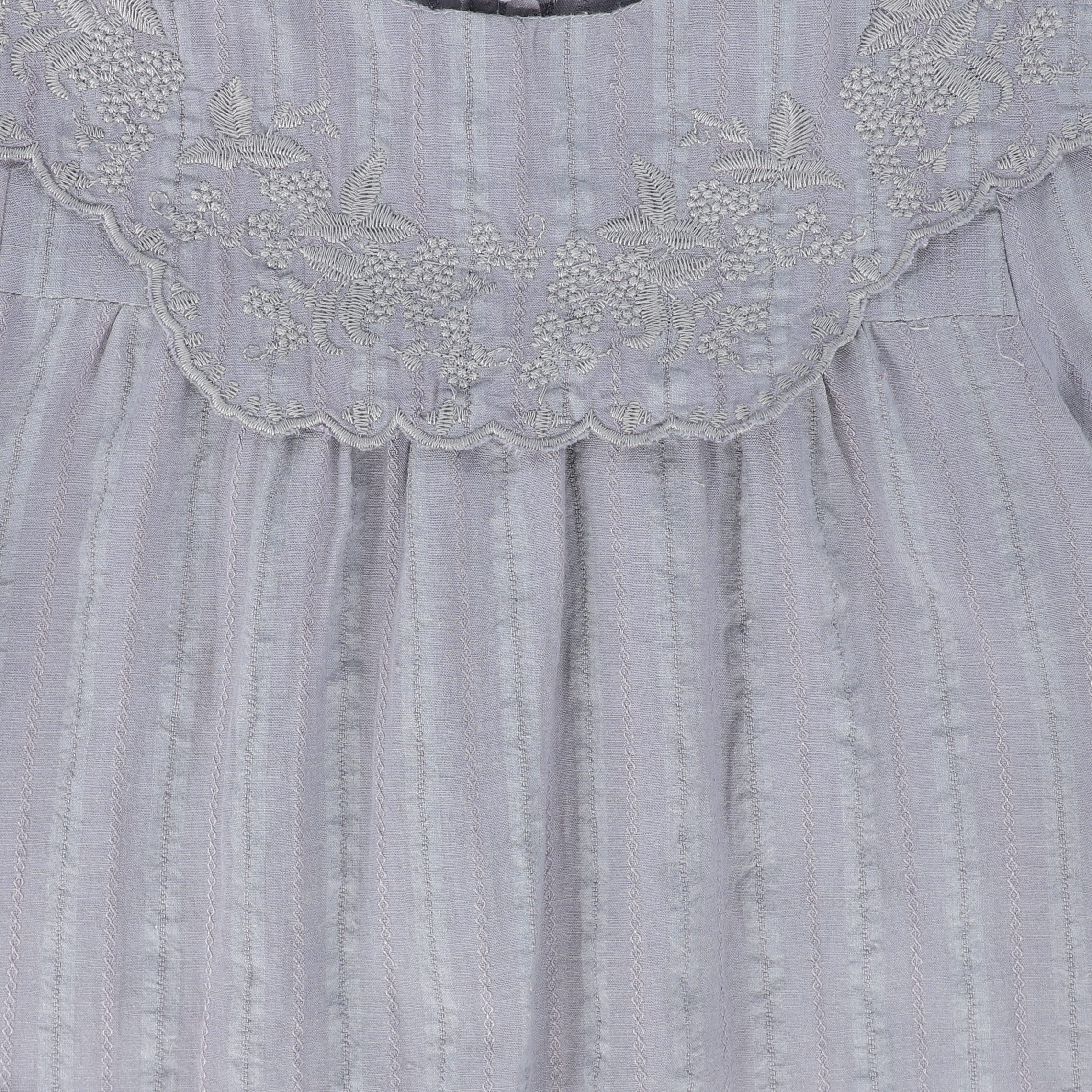 BAMBOO BLUE EMBROIDERED COLLARED DRESS [FINAL SALE] - Image 3