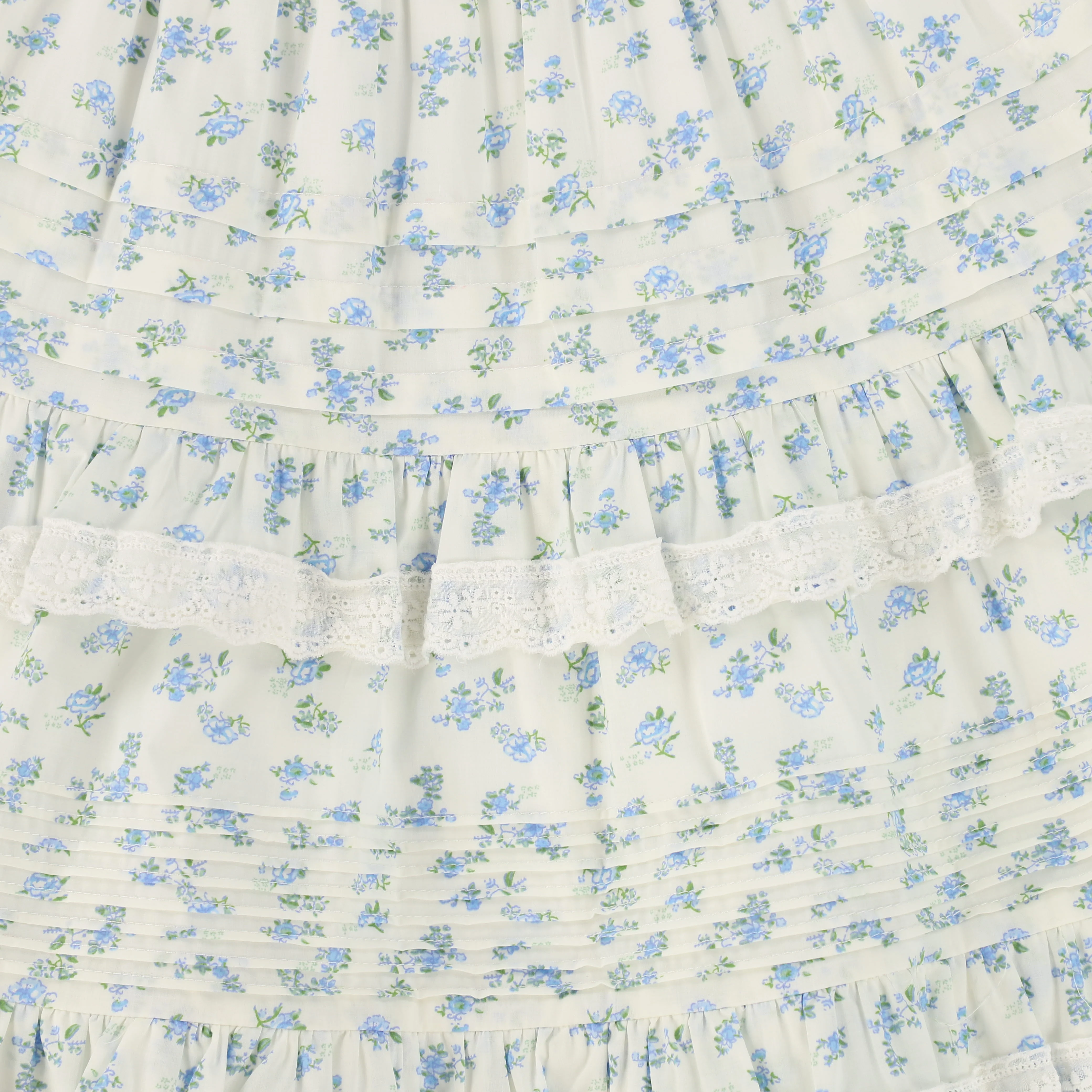 BAMBOO FLORAL PRINTED LACE TRIM SKIRT [FINAL SALE] - Image 3