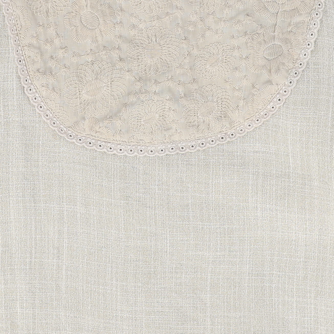 BAMBOO OATMEAL EMBROIDERED LINEN TOP [FINAL SALE] - Image 3