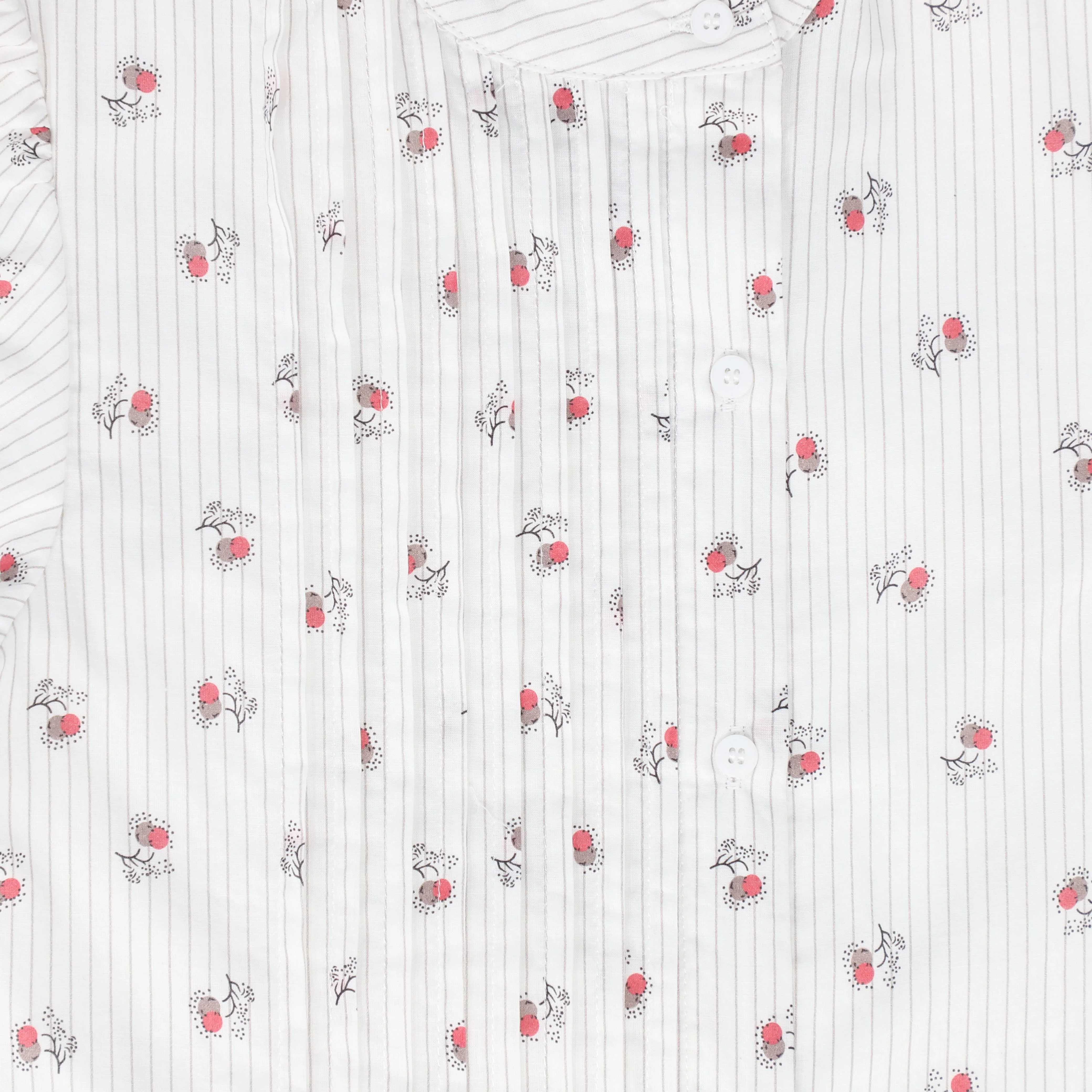 BAMBOO WHITE CHERRY PRINT SS DRESS [FINAL SALE] - Image 3