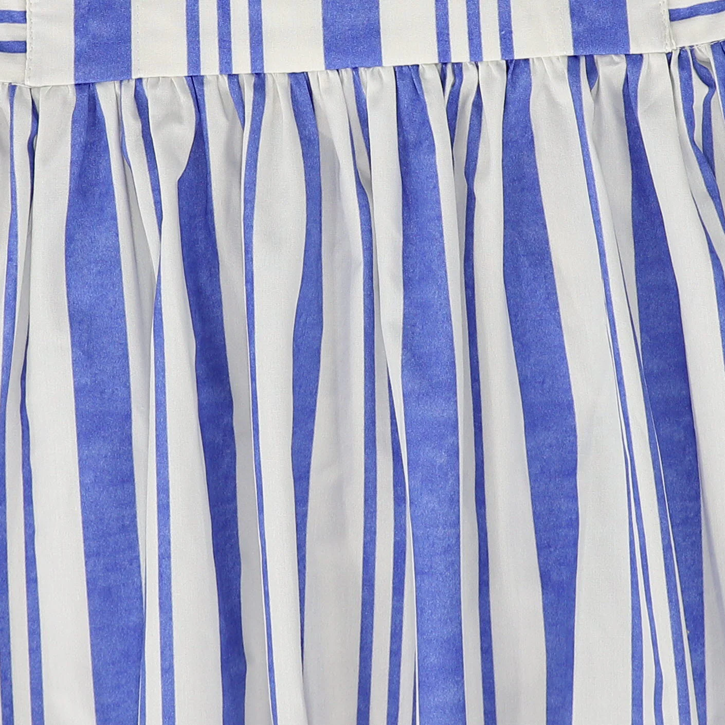 BIRINIT PETIT BLUE STRIPED RUFFLE SHOULDER DRESS [FINAL SALE] - Image 3