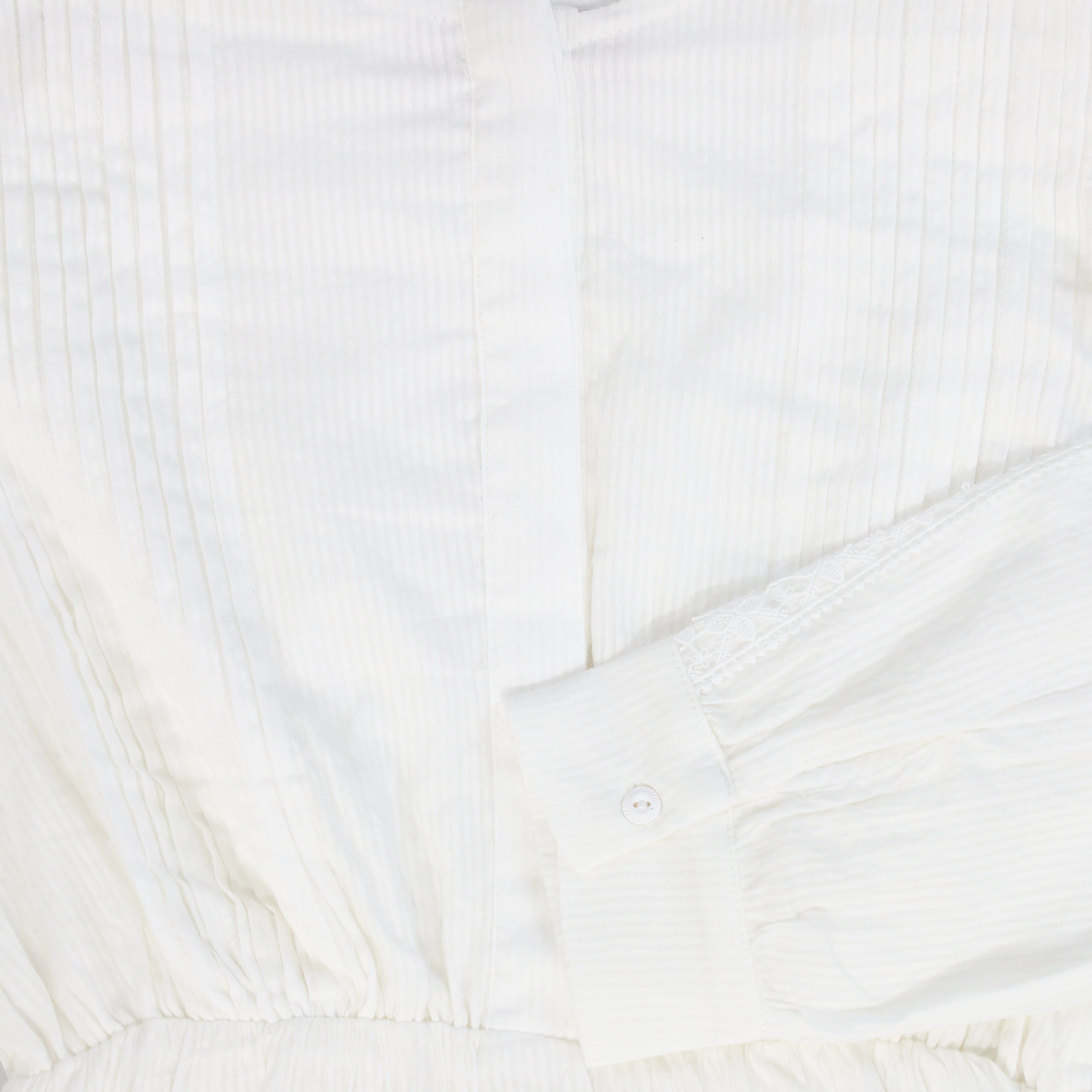 MINIMAL WHITE SLEEVE LACE DETAILED DRESS [FINAL SALE] - Image 3