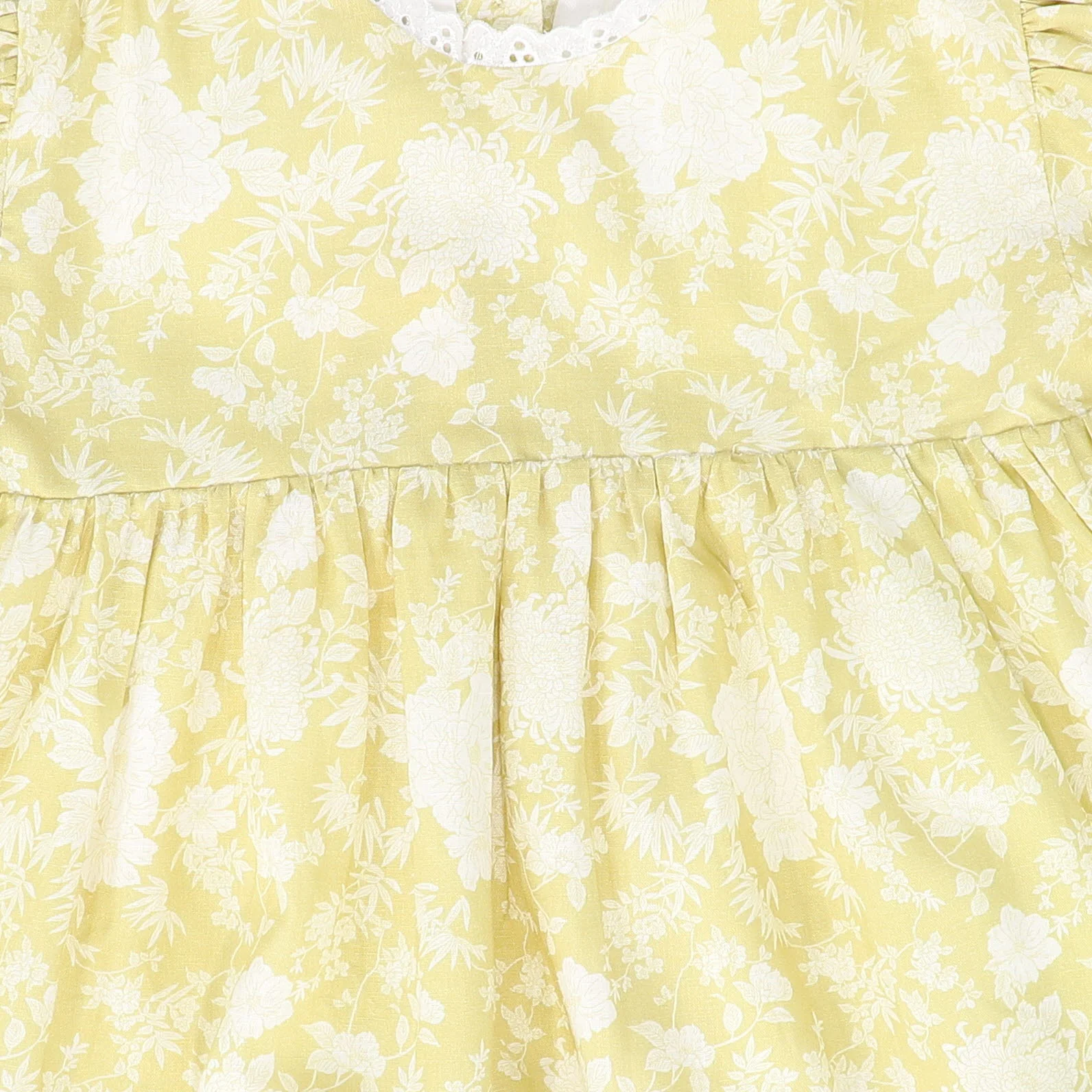 PERNILLE YELLOW FLORAL PRINT LINEN DRESS [FINAL SALE] - Image 3