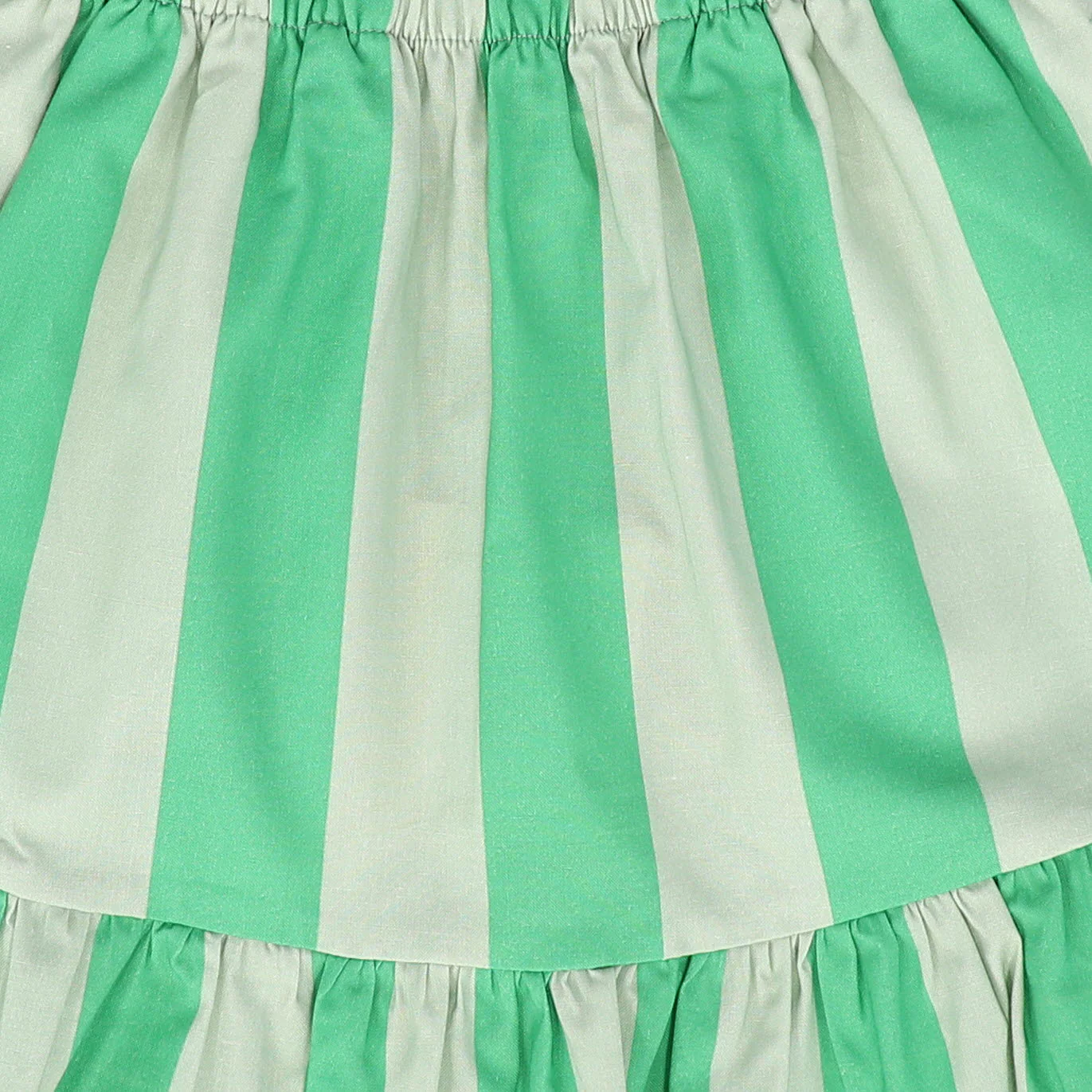 THE SUNDAY COLLECTIVE GREEN STRIPED RUFFLE SKIRT [FINAL SALE] - Image 3