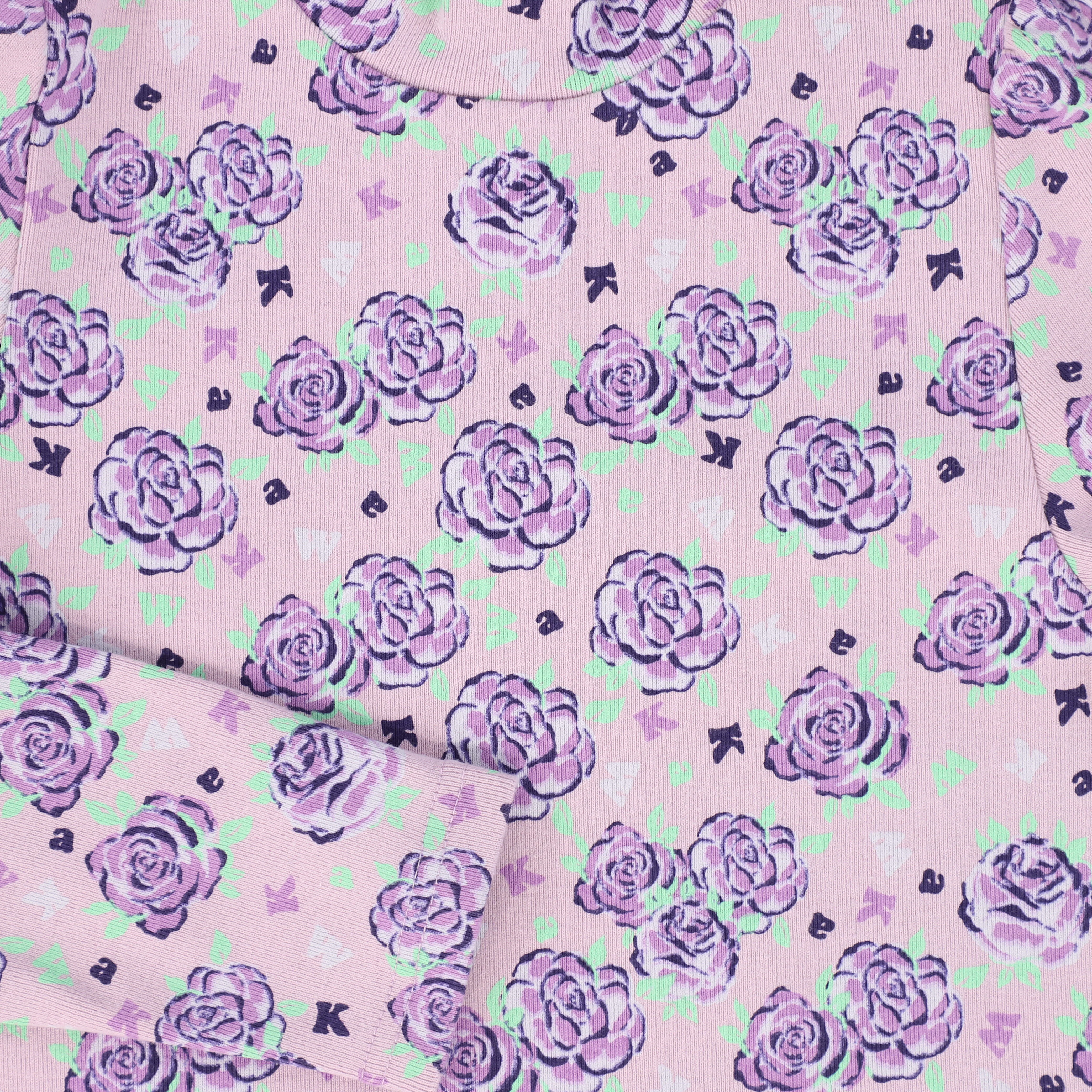 WE ARE KIDS LAVENDER FLORAL RIBBED TOP [FINAL SALE] - Image 3