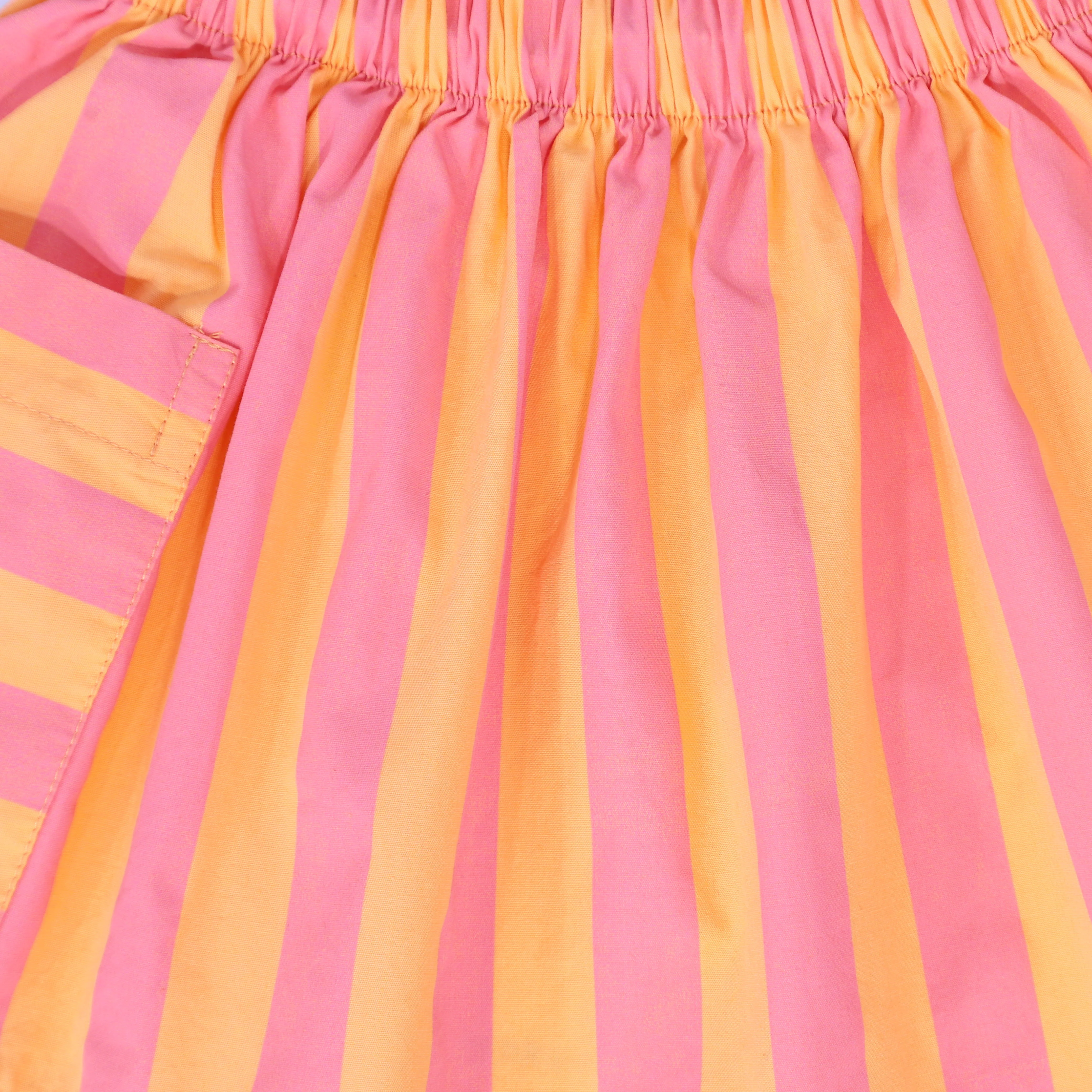 WYNKEN ORANGE/PINK STRIPED FLARE SKIRT [FINAL SALE] - Image 3